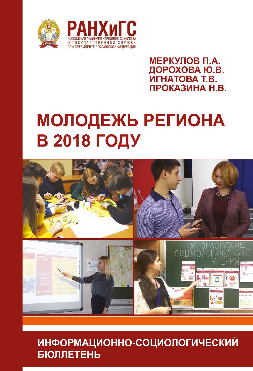 Молодежь региона в 2018 году. Научное издание. Информационно-социологический бюллетень ISBN 978-5-93179-594-2